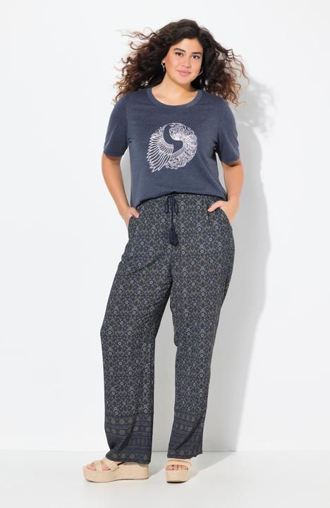 Produktbild Ulla Popken Hose Rose, weites Bein, Elastikbund (50, 52)