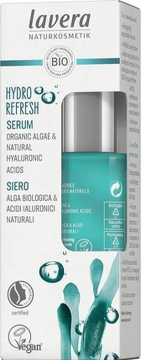 Produktbild Lavera Hydro Refresh Serum Bio-Algen Natürliche Hyaluronsäuren Kosmetik Vegan Zertifiziert 30ml (30 ml)