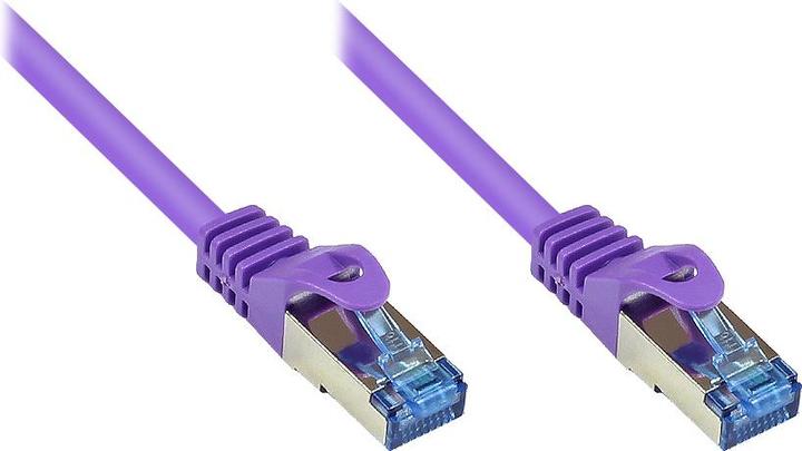 Produktbild Good Connections RNS® Patchkabel mit Rastnasenschutz, Cat. 6A, S/FTP, PiMF, halogenfrei, 500MHz, violett, 50m (S/FTP, CAT6a, 50 m)