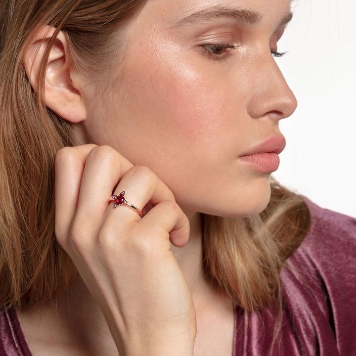 Produktbild Thomas Sabo Ring Farbige Steine rosé (54, 925 Silber)