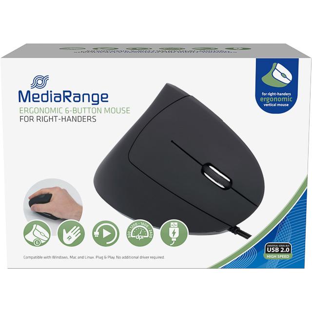 Thumbnail - MediaRange MROS230 (Kabelgebunden), Maus, Schwarz