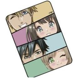 Cep Tappetino per mouse MANGA HELDEN, colorato, realizzato in PVC privo di ftalati, lato superiore, Tappetino mouse, Trasparente