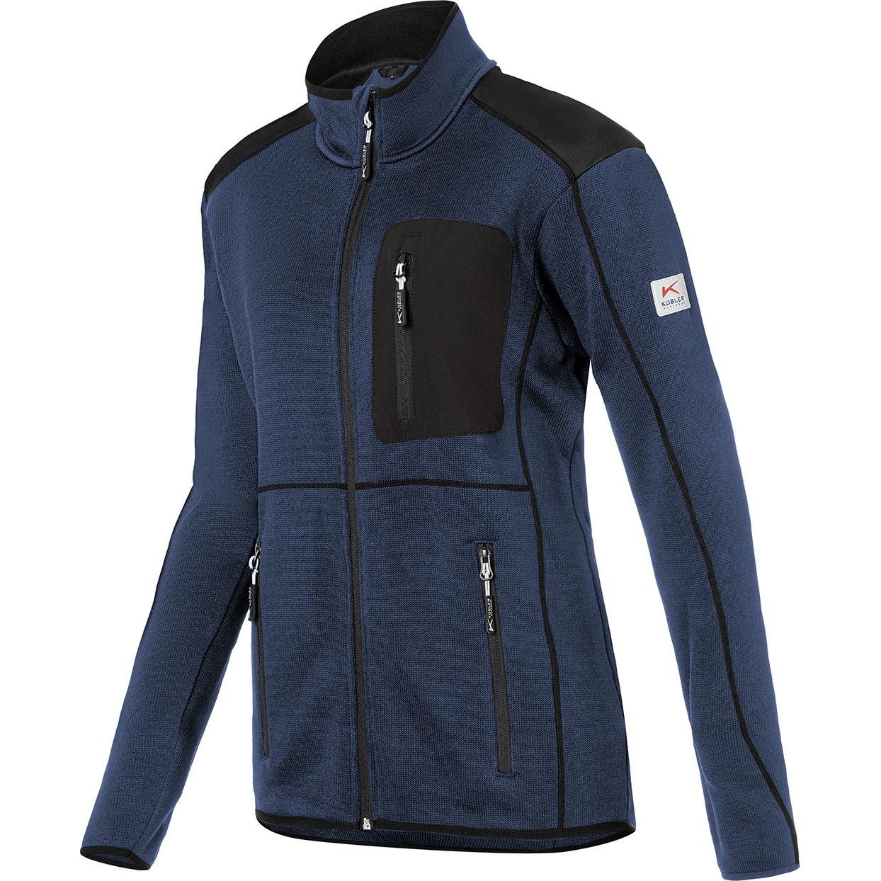Kübler, Damen, Jacke, Strickjacke Damen dunkelblau/schwarz Form 1444 Grösse XS (XS), Blau, XS