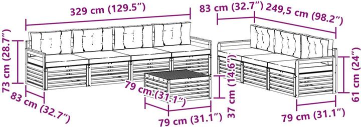 Produktbild vidaXL Outdoor-Sofa