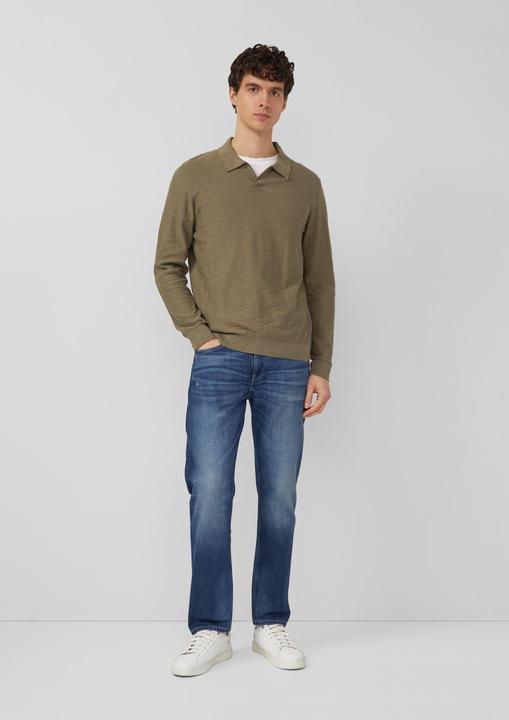 Image du produit s.Oliver Strickpullover Baumwoll-Strickpullover mit Polokragen (L)