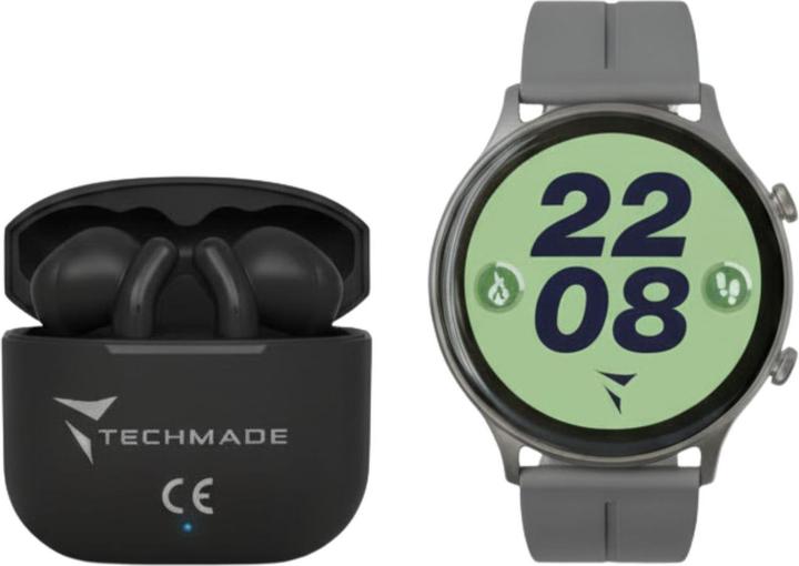 Image du produit Techmade Dynamic 2 Smartwatch – Bundle mit Kopfhörern (Sans fil)