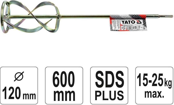 Actual product image Yato Professional Spiral Stirring Basket SDS Plus Ø120 600mm YT-5506