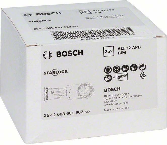 Actual product image Bosch Professional Zubehör BIM plunge cut saw blade AIZ 32 APB Wood and Metal. For osz. Multifunctional tools
