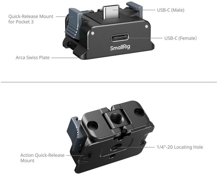 Produktbild SmallRig Akku-Adapterplatte für DJI Osmo Pocket 3