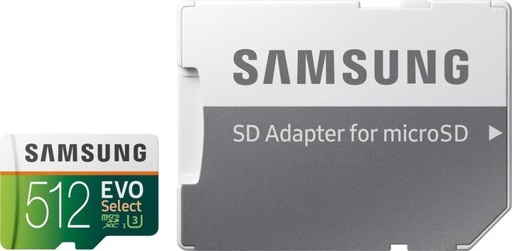 Produktbild Samsung EVO Select microSD Karte (2020) (SD Adapter) (512 GB, microSDXC, U3, UHS-I)