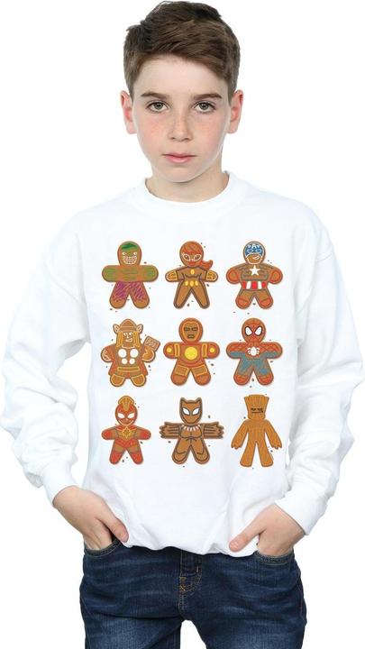Actual product image Boys Avengers Christmas Gingerbread Sweatshirt (140, 146)