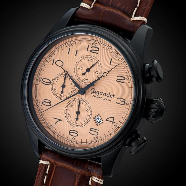 Produktbild Gigandet Elegante Herren-Chronograph mit Lederarmband und 50 m wasserdicht (Chronograph)