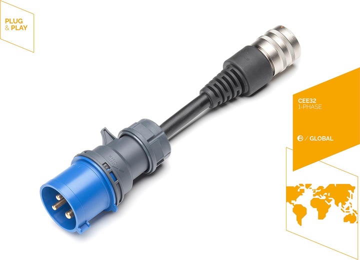 Actual product image Juice Technology Juice Booster Adapter Industriestecker (CEE32 blue, 7.40 kW, 32 A)