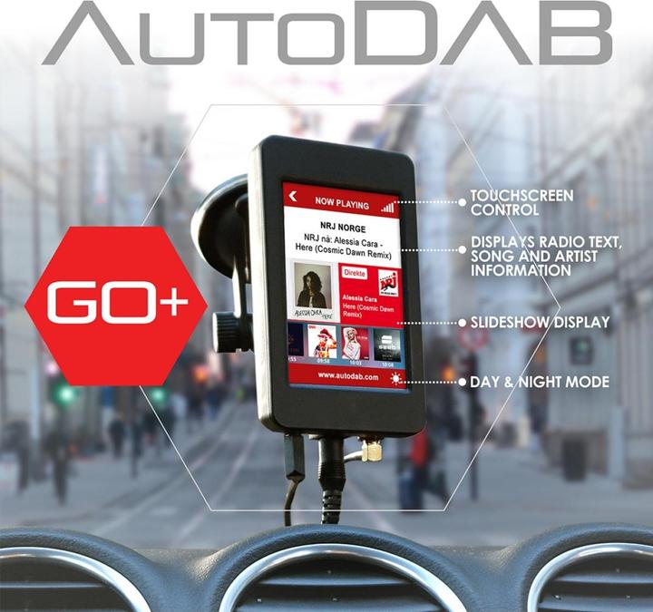 Produktbild AutoDAB GO ermöglicht Empfang von DAB durch ein mobiles Touch-Screen