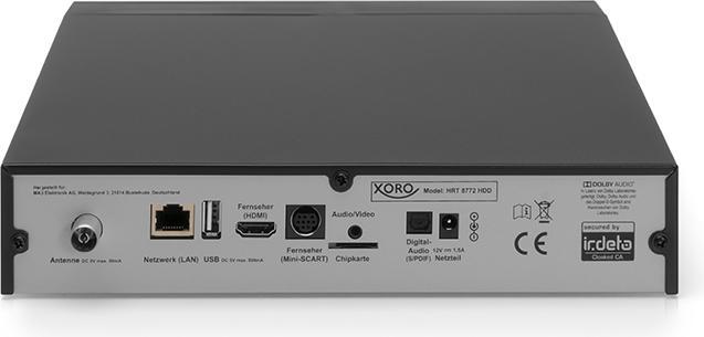 Immagine prodotto Xoro HRT 8772 HDD (DVB-T/T2, DVB-C, Disco rigido)