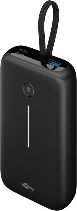 Produktbild Goobay Powerbank 20.000 mAh mit integriertem USB-C-Kabel (20000 mAh, 20 W, 15 Wh)