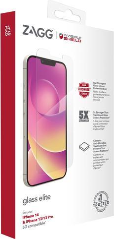 Actual product image Zagg InvisibleShield Glass Elite Screen Protector for iPhone 14/13/13 Pro (1 pcs., Apple iPhone 13, Apple iPhone 13 Pro, Apple iPhone 14, Apple iPhone 16 Pro)