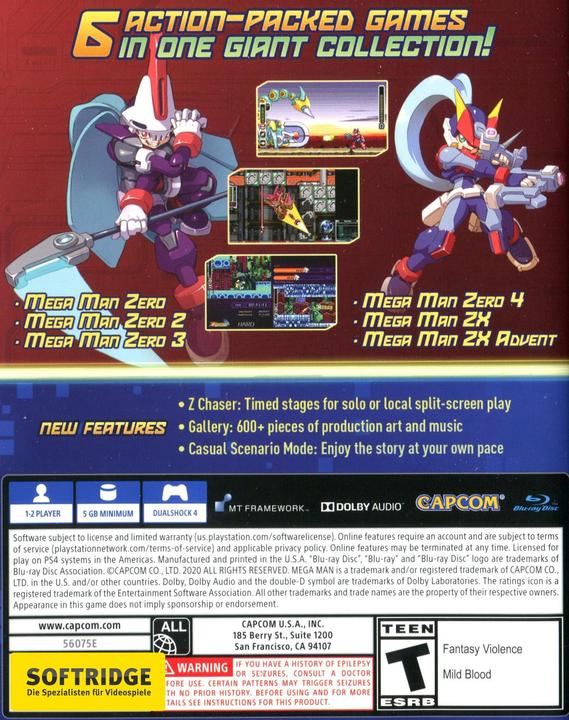 Actual product image Capcom Mega Man Zero/ZX Legacy Collection (PS4, Multilingual)