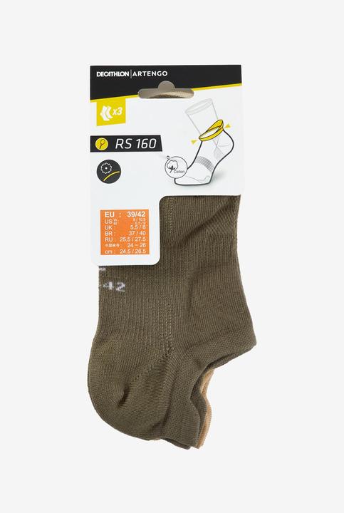 Produktbild Artengo Tennissocken RS 160 Low 3er Pack braun/beige (35 - 38)