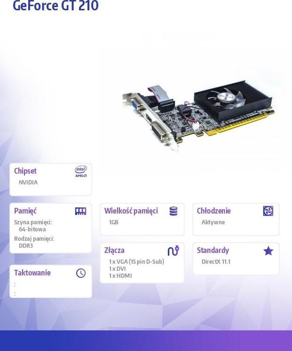 Produktbild AFOX AF210-1024D3L5 Grafikkarte GEFORCE GT210 1GB LOW PROFILE (1 GB)