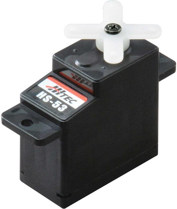 Hitec hs-53 (6v/2kg/0.11s) servo analogico super economico feather uni