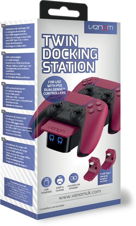 VENOM VS5010 Red PS5 Twin Docking Station (PS5)