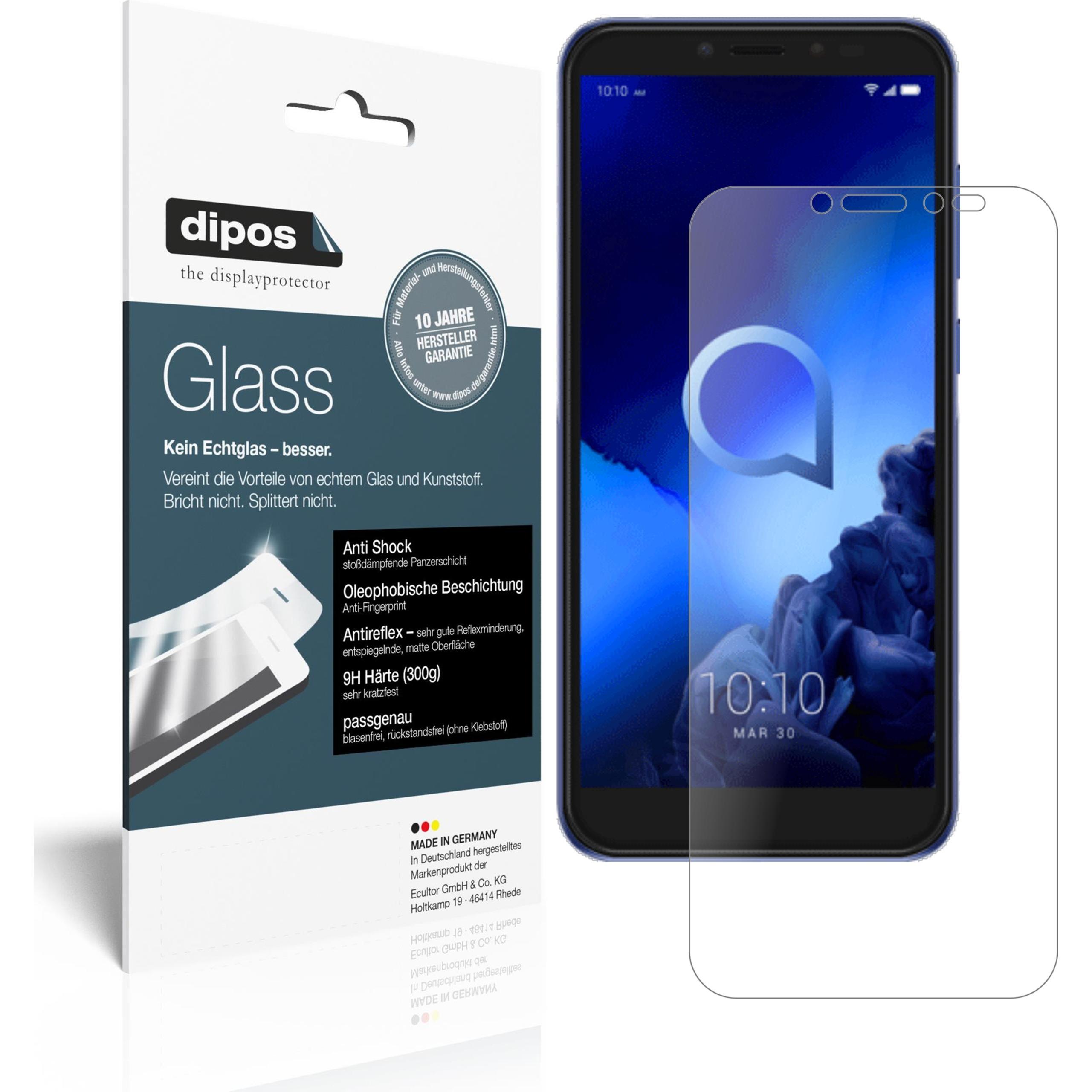 Dipos Displayschutz Anti-Shock (2 Stück, Alcatel 1S (2020)), Smartphone Schutzfolie, Transparent