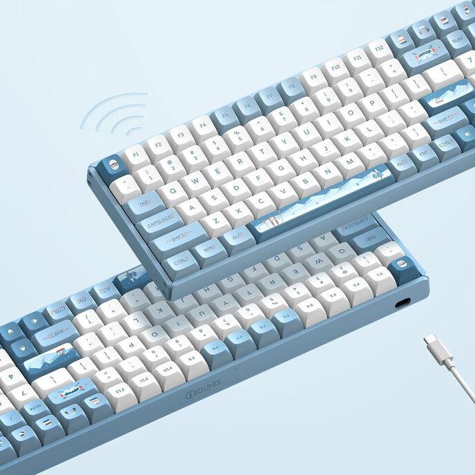 Actual product image Iqunix F97 Wintertide Wireless Gaming Keyboard, RGB - MX-Brown-Switches (US) (US, Cable, Wireless)