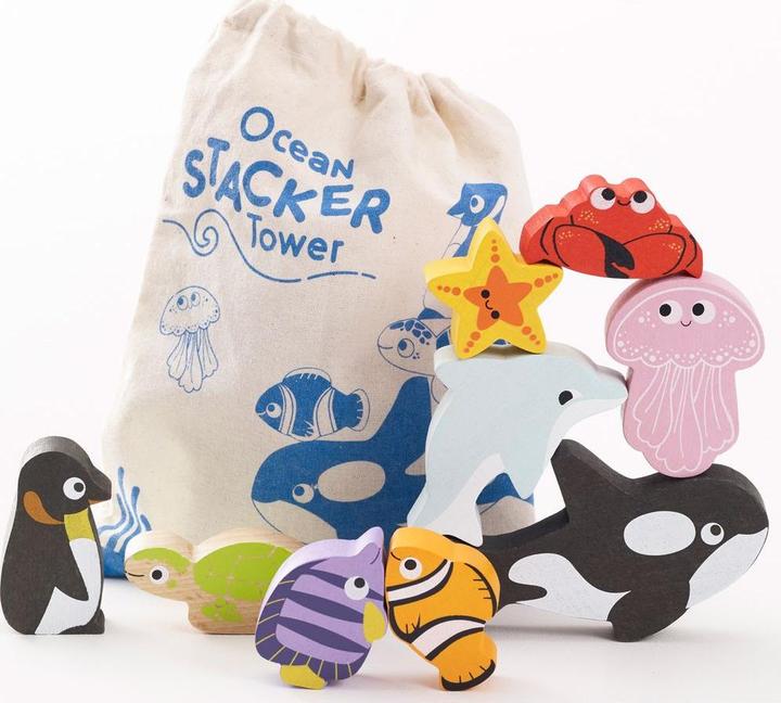 Actual product image Le Toy Van Stacking game sea animals
