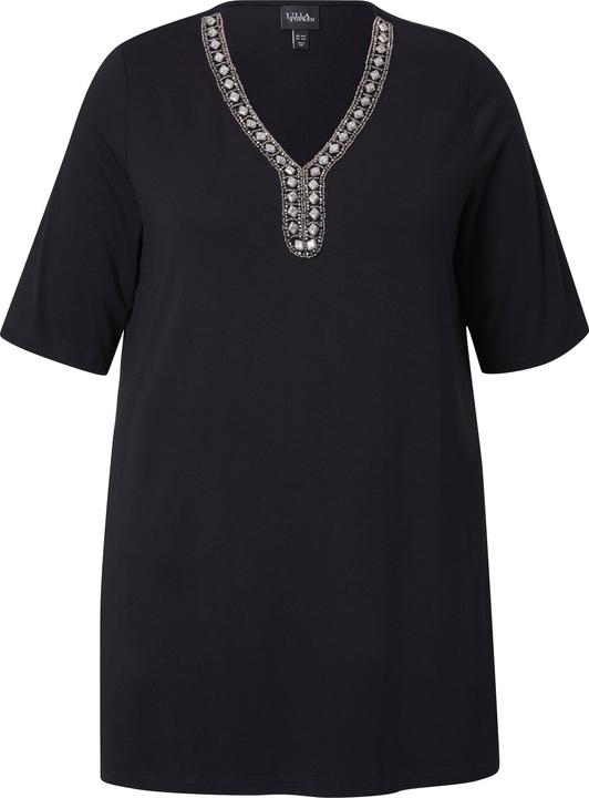Produktbild Ulla Popken T-Shirt, Ziersteine, A-Linie, V-Ausschnitt, Halbarm (42, 44)