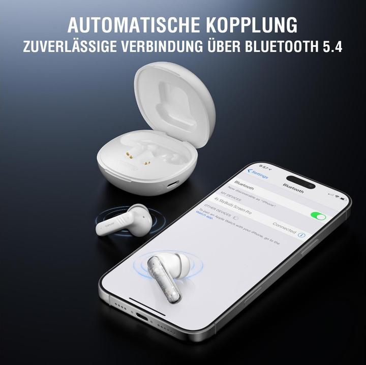 Produktbild 4smarts True Wireless In-Ear-Kopfhörer SkyBuds Screen Pro ANC (ANC, 5 h, Kabellos)