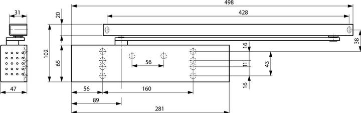 Actual product image Dormakaba Door closer TS 92 G Contur Design (Glass door, Indoor)