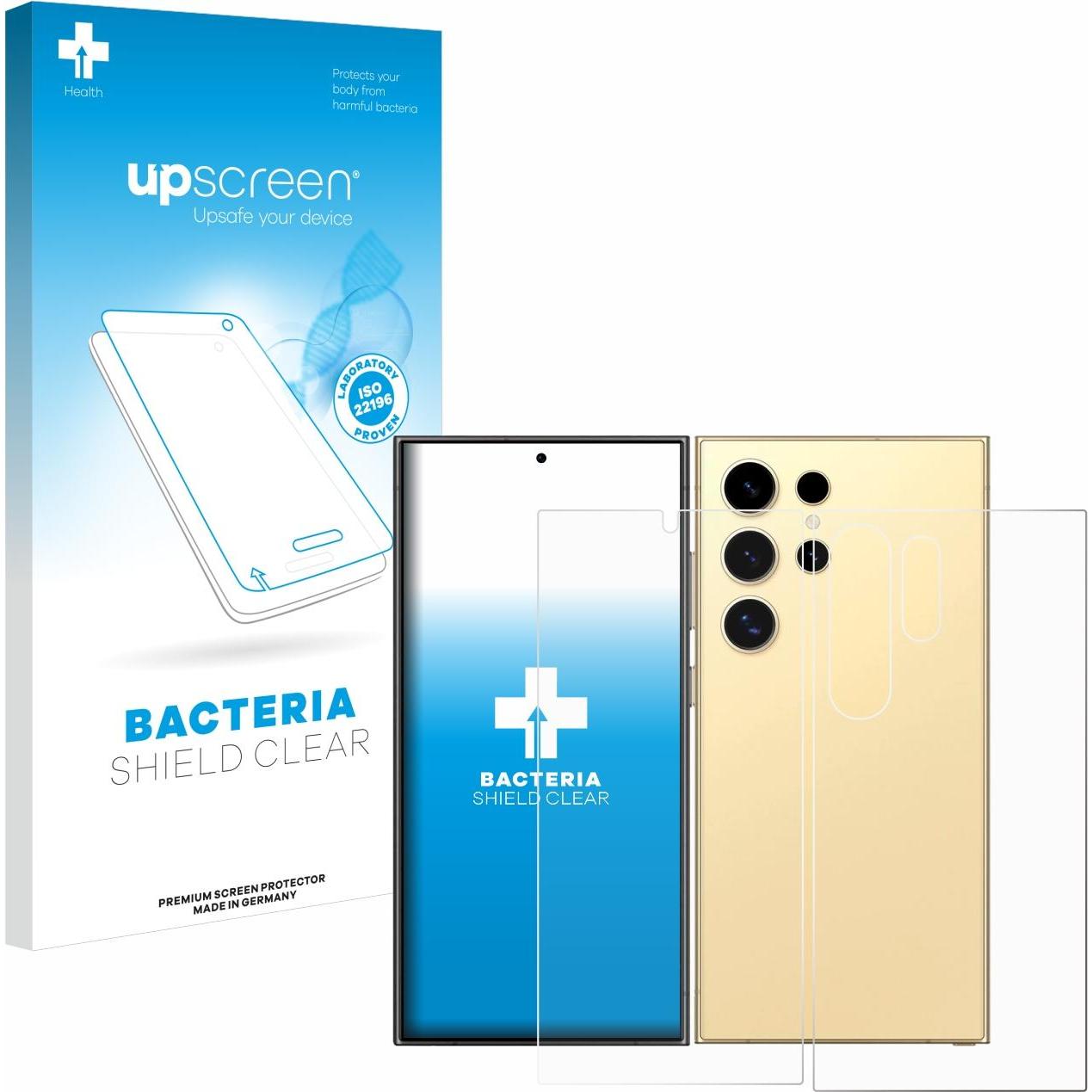 upscreen Antibakterieller Displayschutz (1 Stück, Samsung Galaxy S24 Ultra), Smartphone Schutzfolie, Transparent