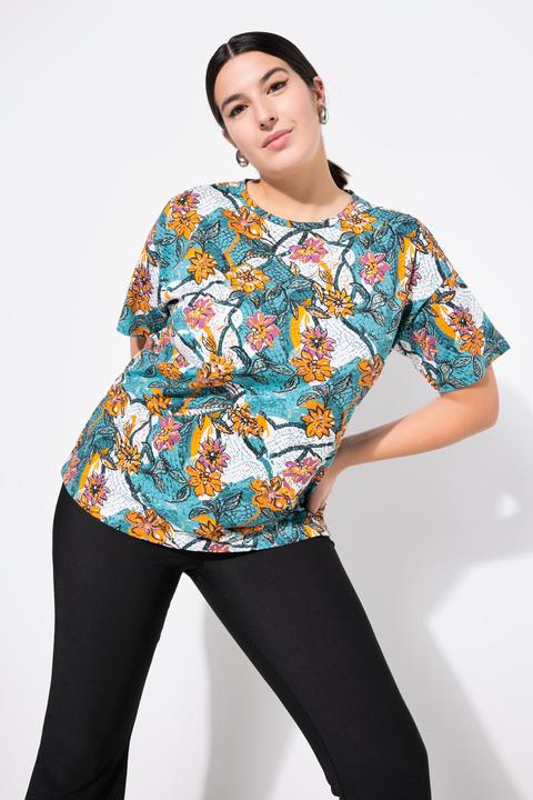 Image du produit Studio Untold T-shirt, coupe oversized, imprimé floral, manches mi-hauteur (46, 48)