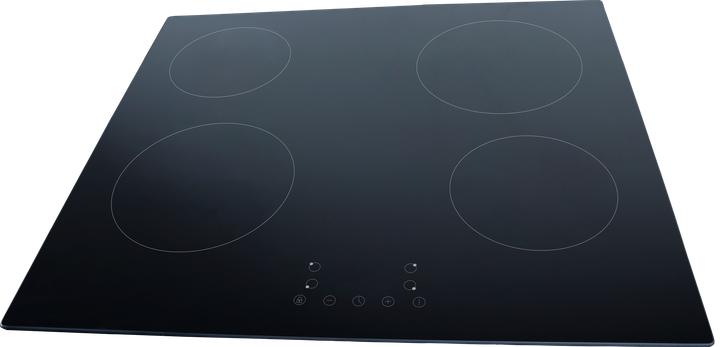 Actual product image PKM KHKF4 G Kochfeld autark Einbau 60cm Glaskeramik schwarz TIMER Touch (59 cm, Glass ceramic hob)