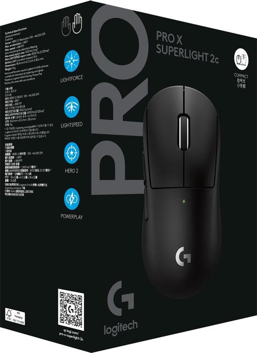 Actual product image Logitech Pro X Superlight 2c Wireless (Cable, Wireless)
