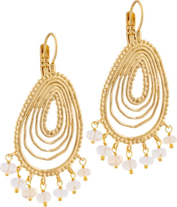 Immagine prodotto Steinkult Ohrringe Äthiopischer Opal "Leora" (Opale etiope, Ottone)