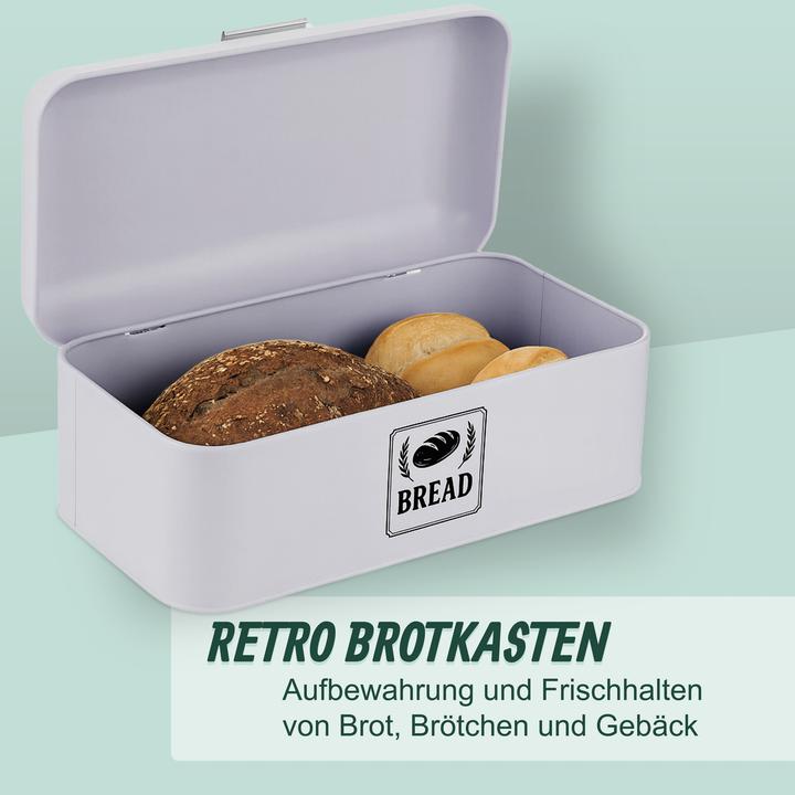 Actual product image Relaxdays Retro Brotkasten mit Deckel & Griff