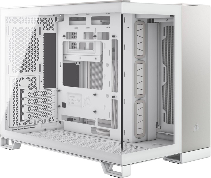 Produktbild Corsair 2500X (wei?/aluminium, Tempered Glass x 2) (ATX, mATX, Mini-ITX)