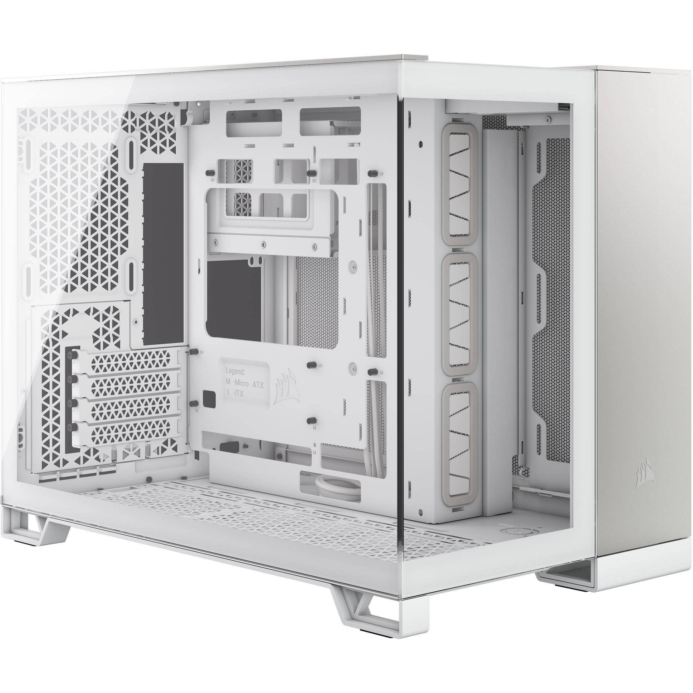 Corsair 2500X (wei?/aluminium, Tempered Glass x 2) (ATX, Mini-ITX, mATX), PC Gehäuse, Weiss, Grau