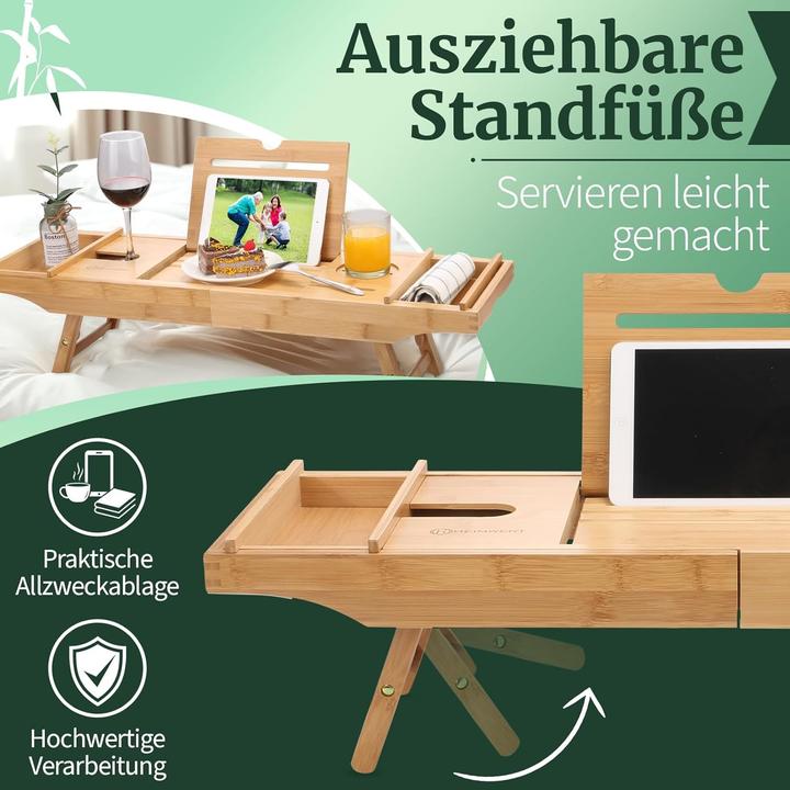 Produktbild Heimwert Badewannenablage aus Bambus