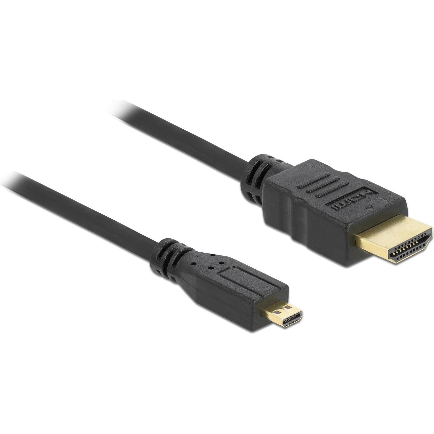 Delock HDMI (Typ A) — micro HDMI (Typ D) (2 m, HDMI), Video Kabel