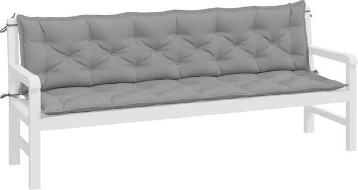 Actual product image VidaXL Garden bench cushions 2 pcs. O x ford fabric (200 x 50 x 7 cm)