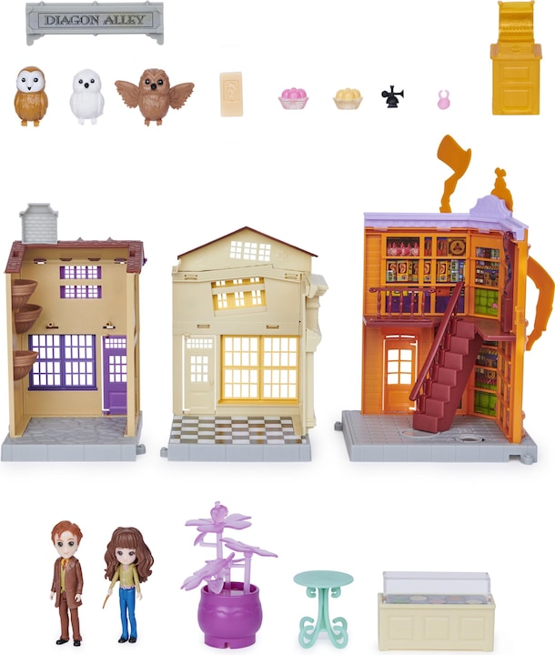 Produktbild Spin Master Wizarding World Harry Potter - Diagon Alley (Winkelgasse) Spielset mit Licht und Sound sowie 2