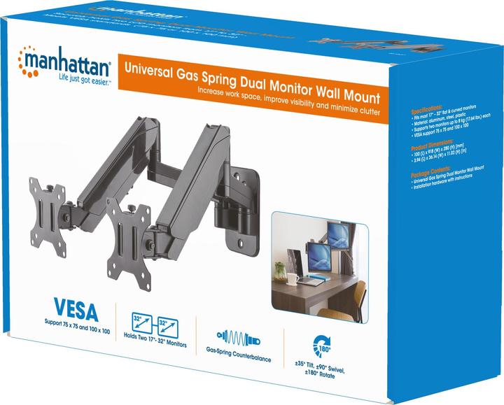 Produktbild Manhattan Wandhalterung mit Gasdruckfeder (Wand, 32")