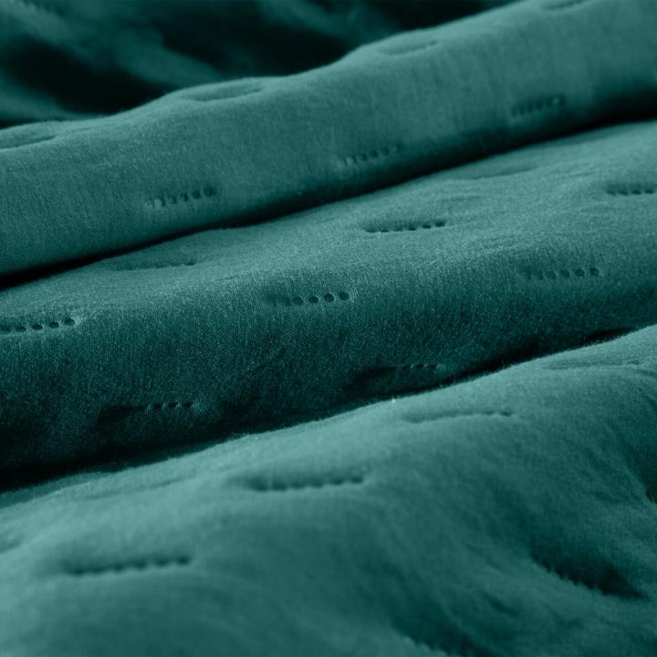 Actual product image Eurofirany LIBI/2 Bedspread quilted with hot press technique (hot press), 220X240 cm, color: dark turquoise (220 x 240 cm)