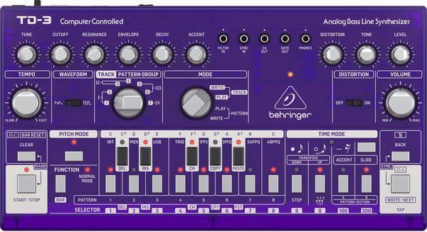 Actual product image Behringer TD-3-GP Syntezator linii basowej fioletowy