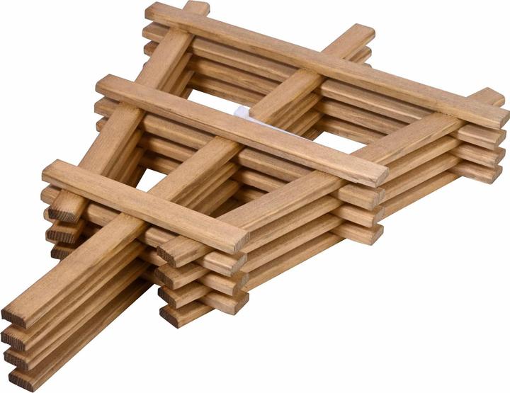 Image du produit Dobar Support pour pots de fleurs "Positano" en bois, set de 4, taille L (39 cm, 1.40 cm)