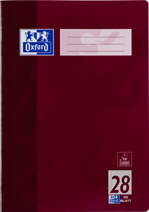 Produktbild Oxford Schulheft, A4, Lineatur 28 (A4, Kariert, Harter Einband)