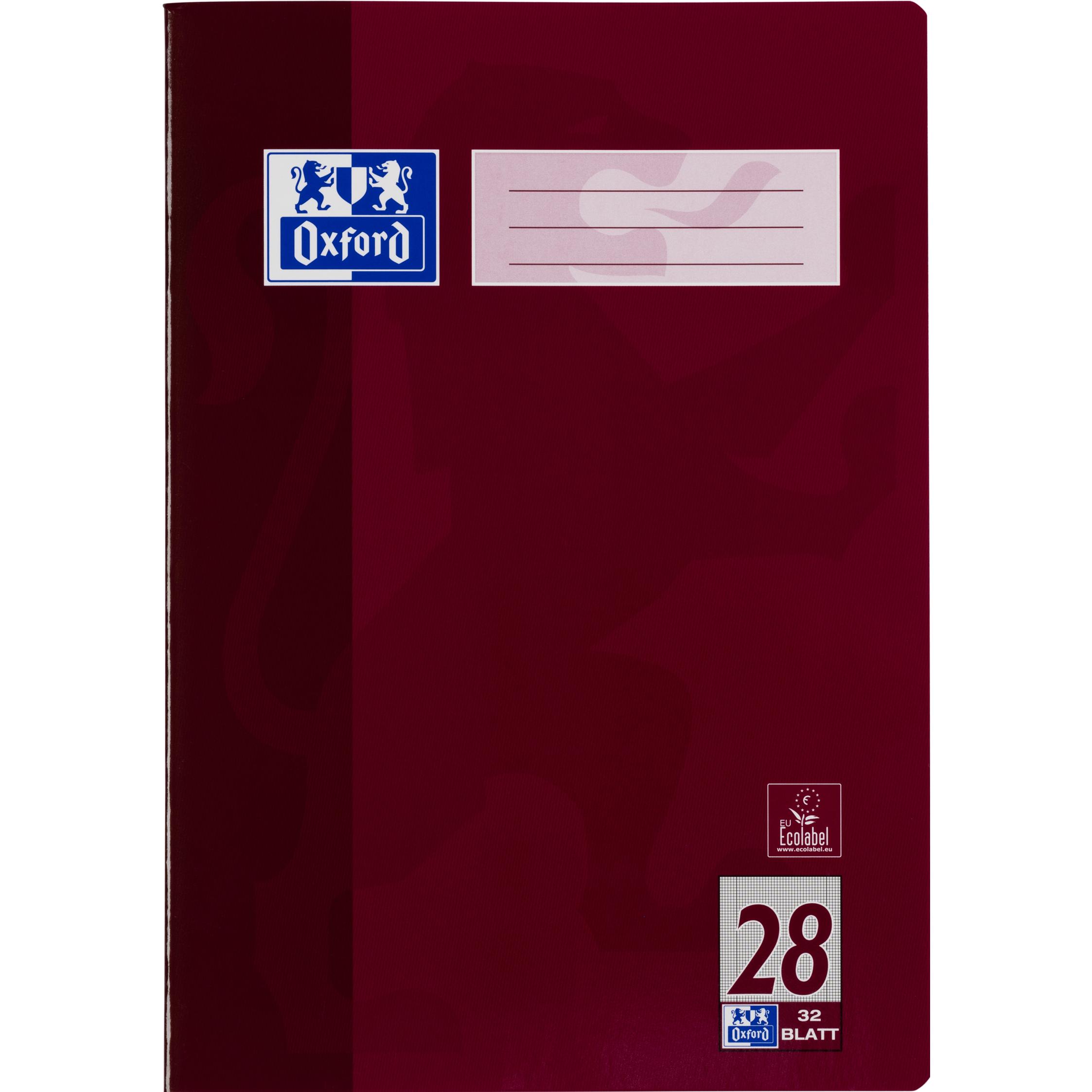 Oxford, Heft + Block, Schulheft, A4, Lineatur 28 (A4, Kariert, Harter Einband)